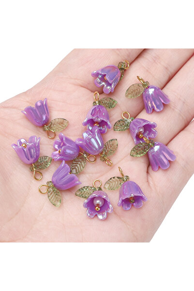 Choice11 10 قطع من خرز براعم زهرة زنبق الوادي أكريليك ، مقاس 11×14 مم، نمط 6،...