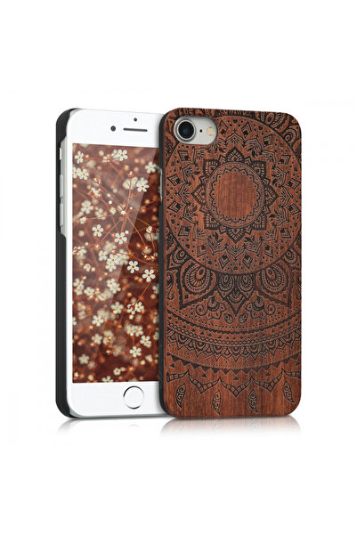 KWmobile Калъф за Apple iPhone 8 / iPhone 7 / iPhone SE 2, Дървен, Кафяв, 394...
