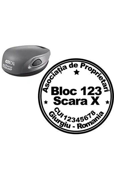 Colop Printer Stampila portabila COLOP Asociatie - diamentru-4cm, albastru