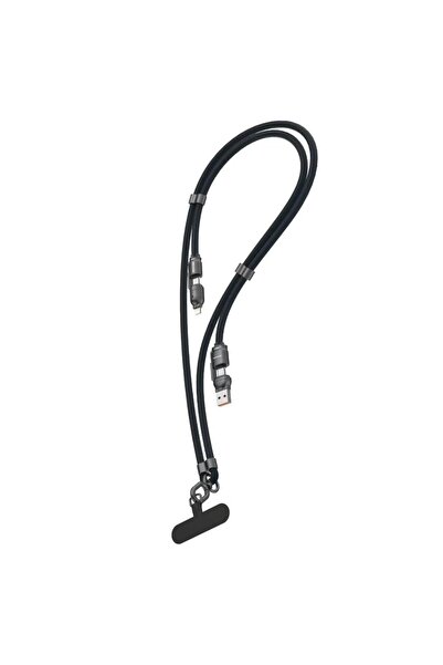 Green Lion كابل مضفر 4 في 1 بطول 1.5 متر مع شحن سريع عالي السرعة متعدد المناف...