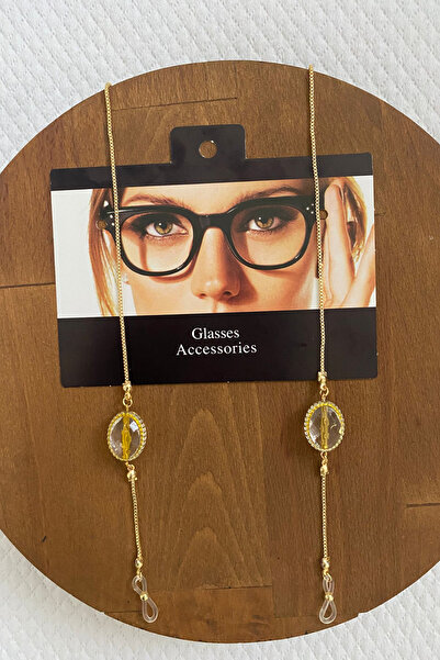 SAVETTE Glasses Chain Special Design Stone Gold