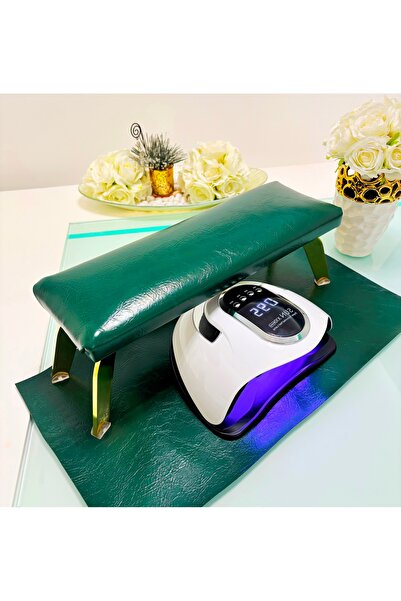 BTN Gold Krom Ayaklı Luks Protez Tırnak Kalıcı Oje Manikür Yastığı Standı El ...