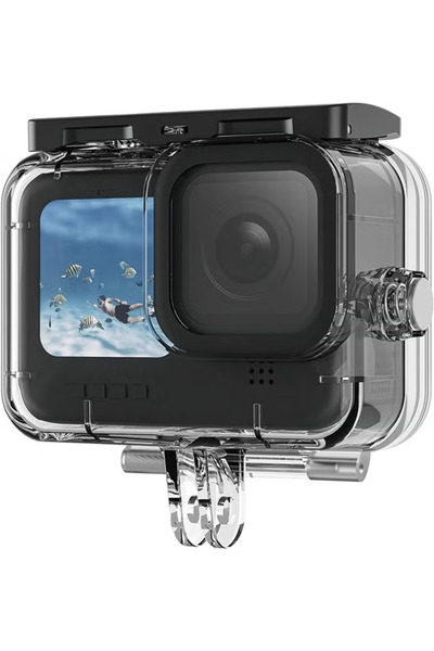 TELESIN 60M Waterproof Case for GoPro Hero 12-9 - Lens Coating + 6 Anti-Fog Sheets