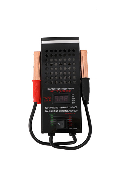 Lawazim Digital Battery Tester - Portable Voltage Checker with Insulated Clips