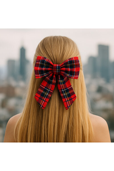 PaminBags Aksesuar Plaid Patterned Bow Lock Buckle