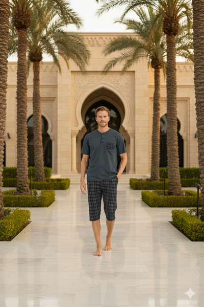 KLY New Season 2026 Men's Buttoned Collar Luxury Design Capri Suit