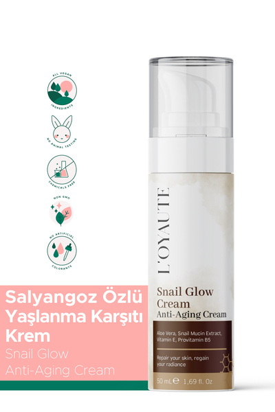 LOYAUTE Salyangoz Özlü Yaşlanma Karşıtı Krem Snail Glow Anti-Aging Cream 50 ml