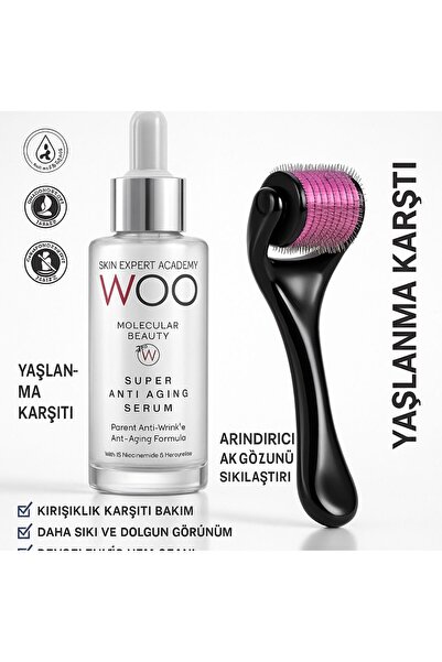 ShineShop ديرمارولر بطرف تيتانيوم 540 إبرة، ديرما رولر 0.5 ملم، مجموعة العناي...