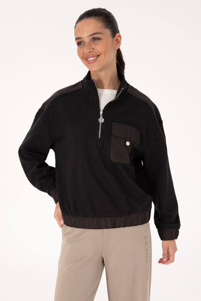 U.S. Polo Assn. Women's Black Sweatshirt 50309452-Vr046