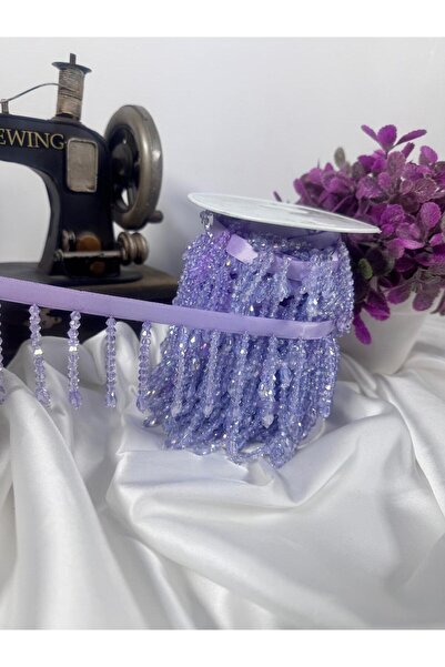 jasmina store şerit kristal boncuk 1cm saten kurdale üzerine (5.5cm)