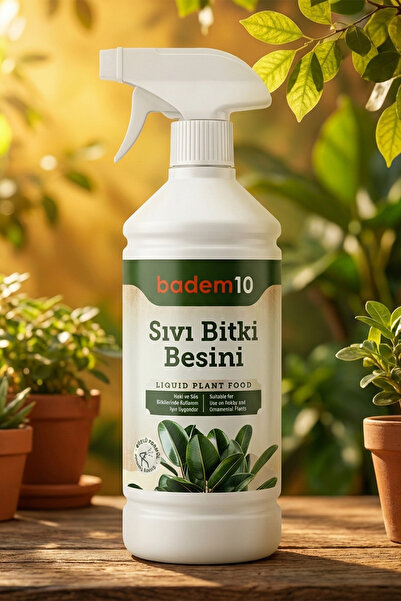 Badem10 Hobi ve Süs Bitkileri İçin Besleyici Onarıcı Adapte Edici Sıvı Bitki Besini 500 ml Bitki Vitamini