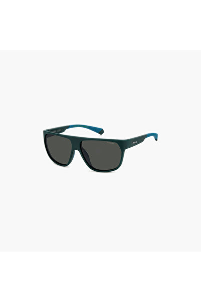 Polaroid Men's Polarized 60 MM Grey Rectangle Sunglasses