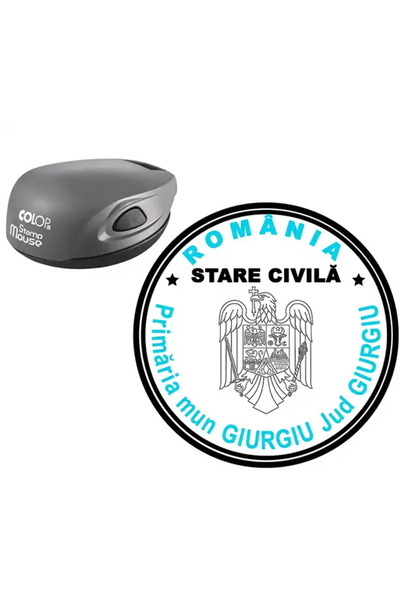 Colop Printer Stampila portabila COLOP Stare Civila - diamentru-4cm, albastru