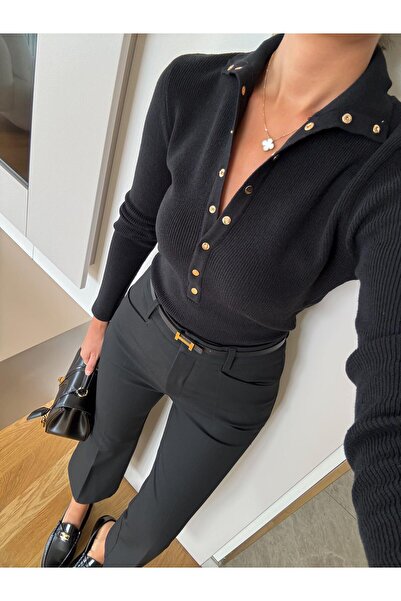 mrc DİK YAKA ÇITÇITLI TRİKO KAZAK