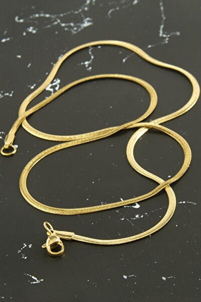 TakÇalıştır Thin Italian Chain Steel Necklace 45 cm Zircon Stone Necklace Sty...