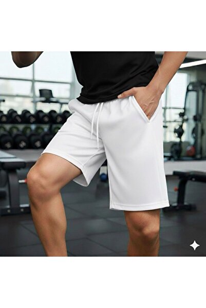 FAVORİST Men's Pocketed Lace-Up Shorts