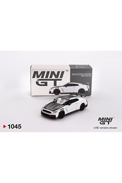 Nissan Mini GT 1/64 GT-R Nismo 2024 Alb Briliant Pearl