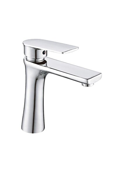 Generic Hot and cold bathroom sink mixer, zinc alloy, chrome, includes 60 cm water hoses