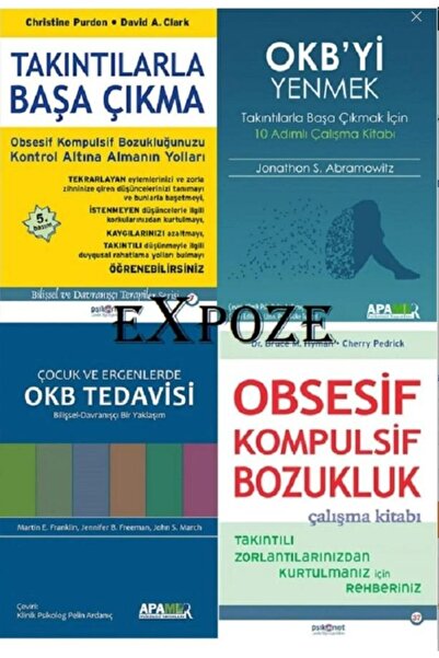 APAMER Psikoloji Yayınları Takıntılardan (okb) Kurtulma Seti 4 Kitap Takıntıl...