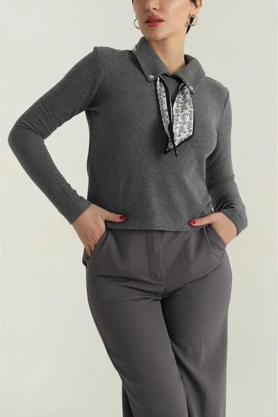 İKLİM LİFE Fular Detaylı Selanik Kazak