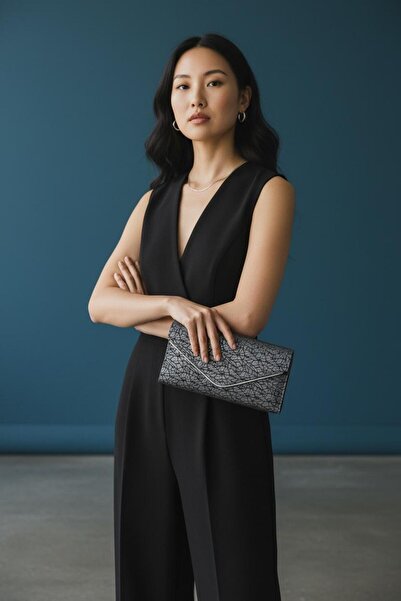 Armise gold Kadın Siyah Rengi Portföy Çanta Zincirli