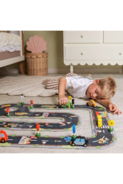 woopie Pistă Mașini Puzzle Oraș 21 Piese, Jucărie Copii 3 Ani+