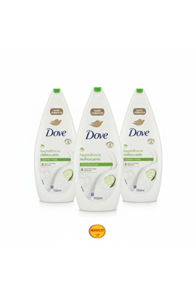 Dove ASSELTI® Origin Italy – 3× Refreshing Shower Gel 700 ml (green tea, hydrated skin)