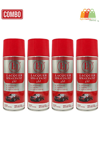 FAJ طلاء بخاخ لامع شفاف K190 سريع الجفاف، طلاء واقٍ متعدد الأسطح، 450 مل، مجموعة من 4 قطع