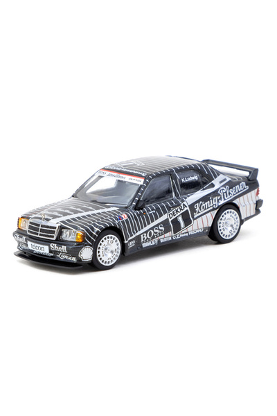 MERCEDES Tarmac Works 1/64 1989 Mercedes-Benz 190 E 2.5-16 EVO I #1 Klaus Ludwig, DTM 1989 (black/silver/red)