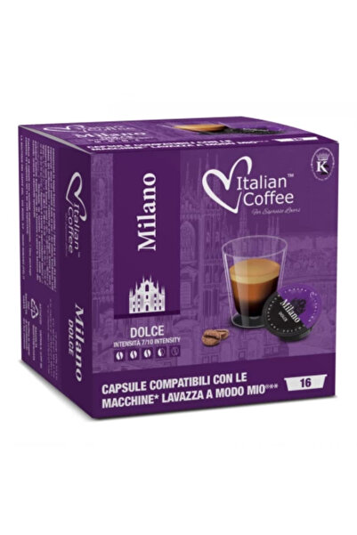 Italian Coffee Capsule cafea, MILANO, Compatibil A Modo Mio, 16 capsule