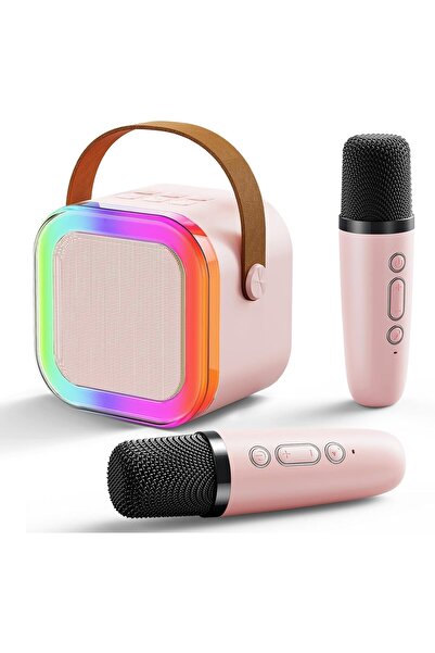 Generic مكبر صوت كاريوكي محمول متعدد الإمكانات مع ميكروفونين