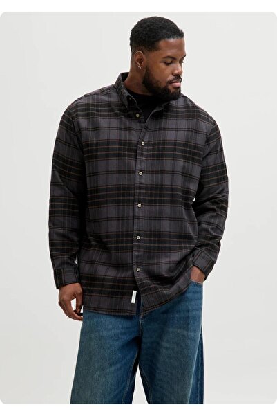 Jack & Jones JACK&JONES 12287627 BATTAL BUYUK BEDEN UZUN KOL GOMLEK