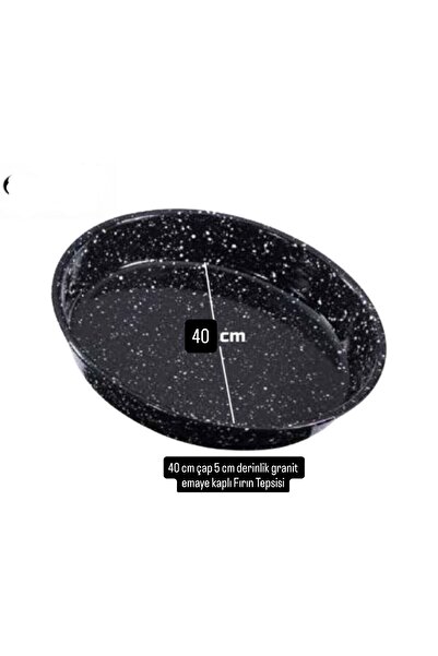 Becenhouse Granit Emaye Kaplama Yuvarlak Sağlıklı Yapışma Yapmaz Fırın Tepsis...