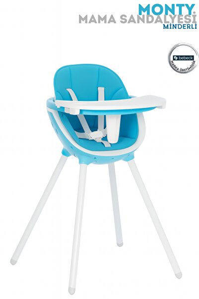 Bebeck Monty Mama Sandalyesi 3 Kademeli Tabla Kaymaz Tabanlı Geniş Oturma Ala...