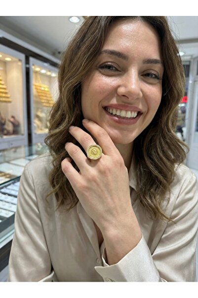 aytekgold 22 Ayar Çeyrek Altınlı Yüzük