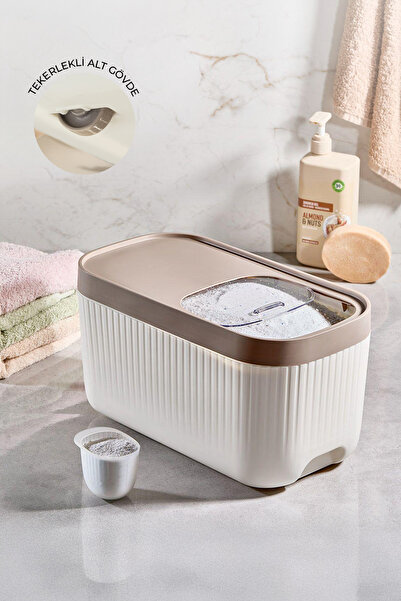 Kitchen Life Food Storage Container with Scale Wheel and Sliding Lid 12 Liters