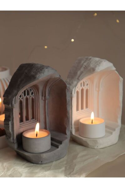 Yaratıcı sanatlar atölyesi El Yapımı Antik Yunan Mimarisi Heykel Mumluk Dekor...