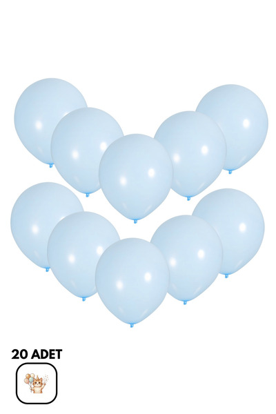 BALOMİS Makaron Mavi Soft Balon Arka Plan Ve Mekan Süsleme Dekoru