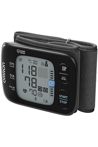 Omron RS7 Wrist Blood Pressure Monitor, Bluetooth, 2 users, 100 measurements, Black