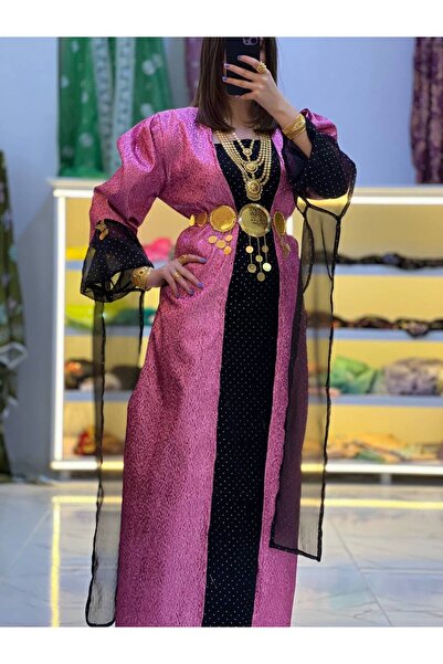 SOLİN YÖRESEL Kadın Yöresel Düğünlük Kaftan Abiye Elbise(Görseldeki aksesuarl...