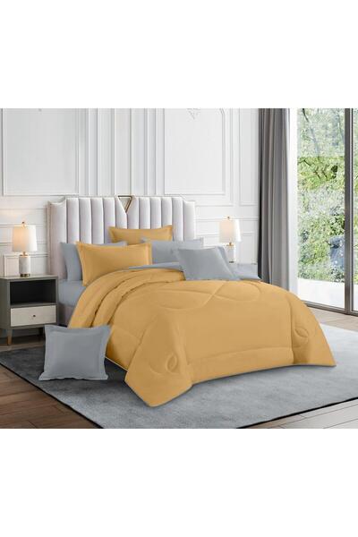 Ropi Summer double bed quilt, 8 pieces, two sides, plain