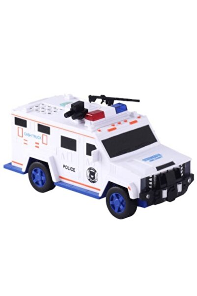 Edman Pușculiță electronică, mașină blindată de poliție cu PIN și senzor de amprentă, albă