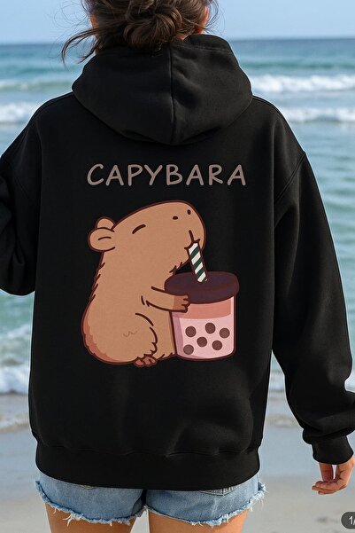 bb butik basic Capybara cu imprimeu Puff Swea tricou C3388