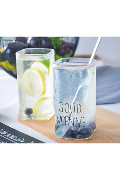 Tasarım Evi 2 كوب زجاجي مربع من البوروسيليكات بسعة 500 مل