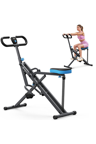 merach جهاز تمرين القرفصاء 2 في 1، جهاز تمرين سهل التركيب وقابل للطي، جهاز تدريب عضلات الأرداف