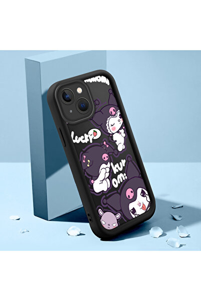 ucuc حافظة هاتف من السيليكون الأسود المتوافق مع iPhone 14، مزودة بنمط رسوم مت...