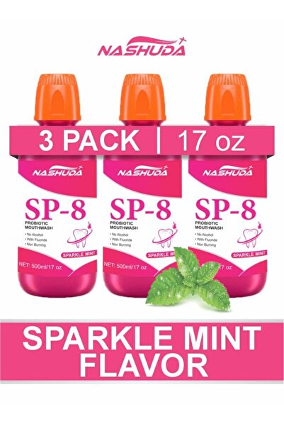 SP -8 Dentist-Approved Anticavity Mouthwash – Sparkle Mint Flavor for a Radiant Smile Pack Of 3