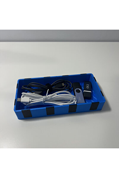 DECORADI Tăviță modulară magnetică albastră, 9 x 18 cm, imprimat 3D din PLA