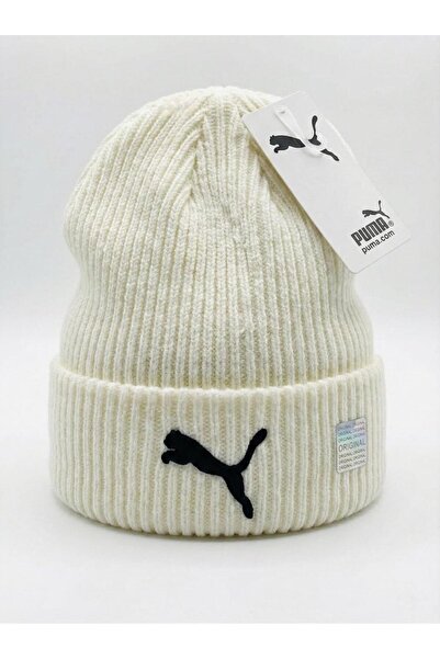 Puma Striped wool blend hat, Unisex, One Size, White