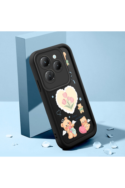 ucuc حافظة سيليكون سوداء متوافقة مع هاتف Infinix Hot 40/40 Pro مقاومة للصدمات...